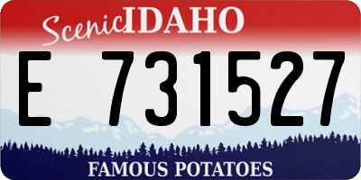 ID license plate E731527