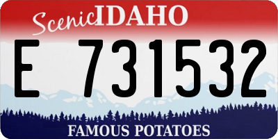 ID license plate E731532