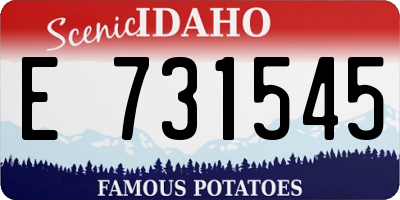 ID license plate E731545