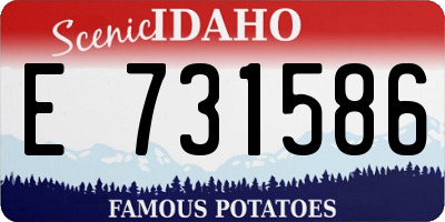 ID license plate E731586