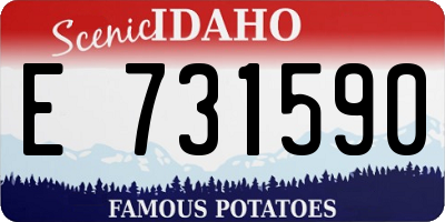 ID license plate E731590