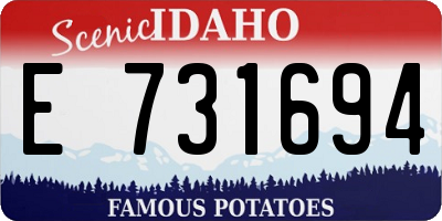 ID license plate E731694