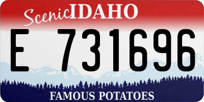 ID license plate E731696