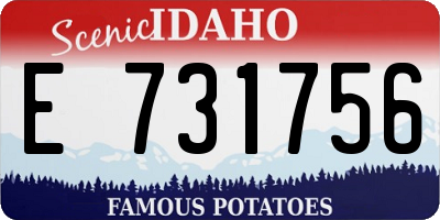 ID license plate E731756