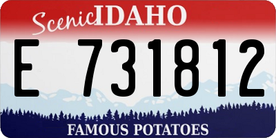 ID license plate E731812