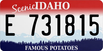 ID license plate E731815