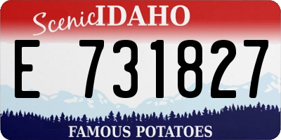 ID license plate E731827