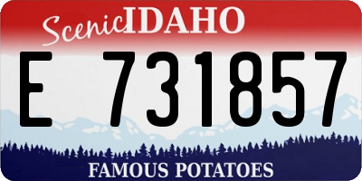 ID license plate E731857