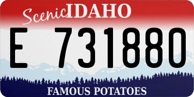 ID license plate E731880