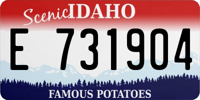 ID license plate E731904