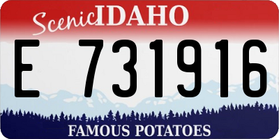 ID license plate E731916