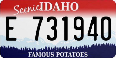 ID license plate E731940