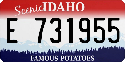ID license plate E731955