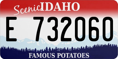 ID license plate E732060