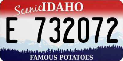 ID license plate E732072