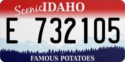 ID license plate E732105