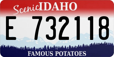 ID license plate E732118