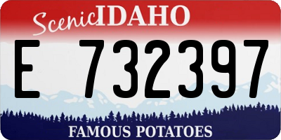 ID license plate E732397