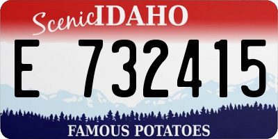 ID license plate E732415