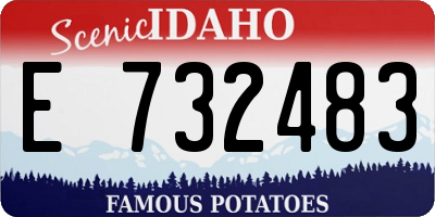 ID license plate E732483