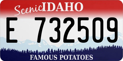 ID license plate E732509