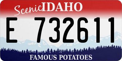 ID license plate E732611