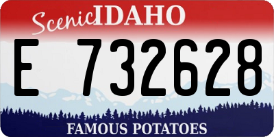 ID license plate E732628
