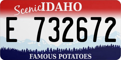 ID license plate E732672