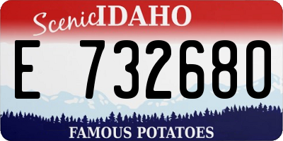 ID license plate E732680