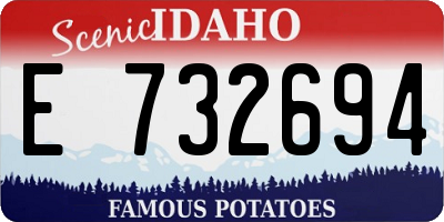 ID license plate E732694