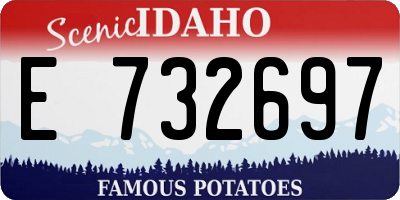 ID license plate E732697