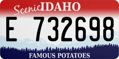 ID license plate E732698