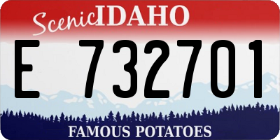 ID license plate E732701
