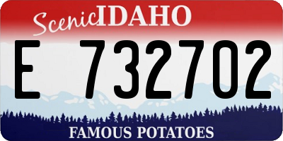 ID license plate E732702