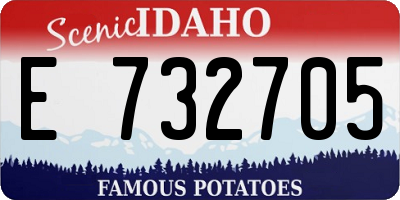 ID license plate E732705