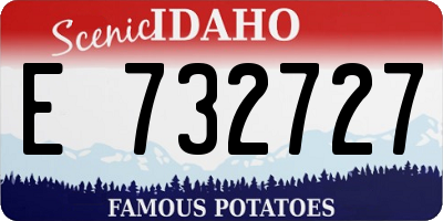 ID license plate E732727