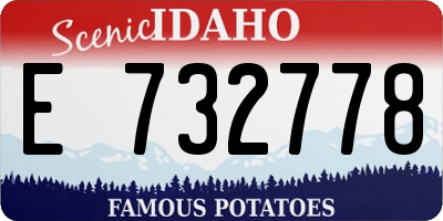 ID license plate E732778