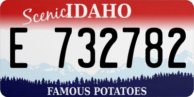 ID license plate E732782