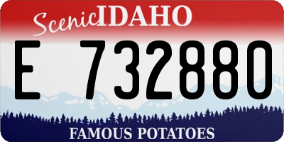 ID license plate E732880