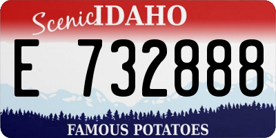 ID license plate E732888