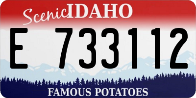 ID license plate E733112