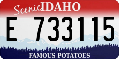 ID license plate E733115