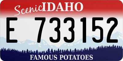 ID license plate E733152