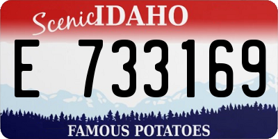 ID license plate E733169