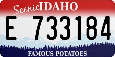 ID license plate E733184