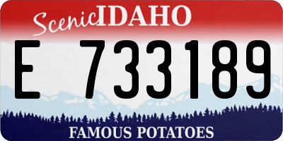 ID license plate E733189
