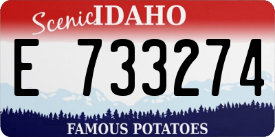ID license plate E733274