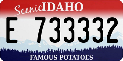 ID license plate E733332