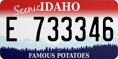 ID license plate E733346