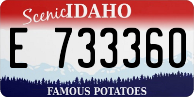 ID license plate E733360